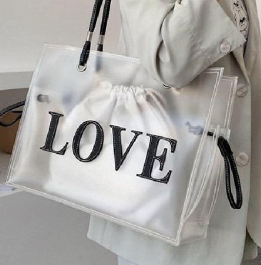 Sac cabas transparent LOVE